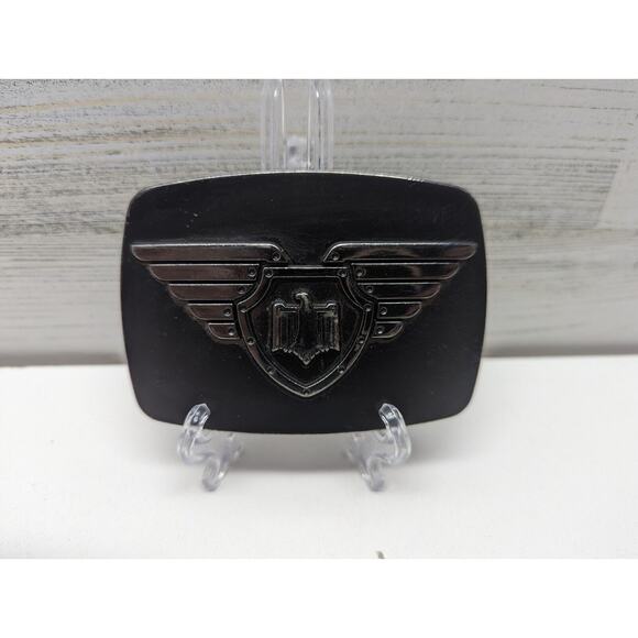 RARE Belt Buckle Eagle by Chrome Black Matte Gift approx. 3.5 x 2.5 in - Picture 1 of 6